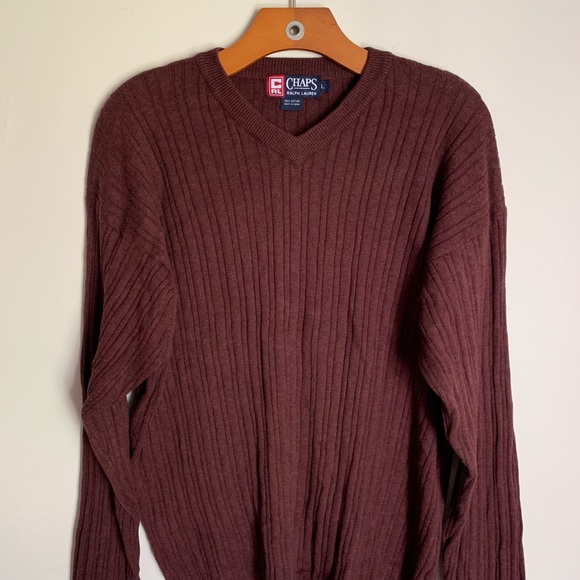 🌸 CHAPS RALPH LAUREN V-Neck Sweater - Picture 3 of 8